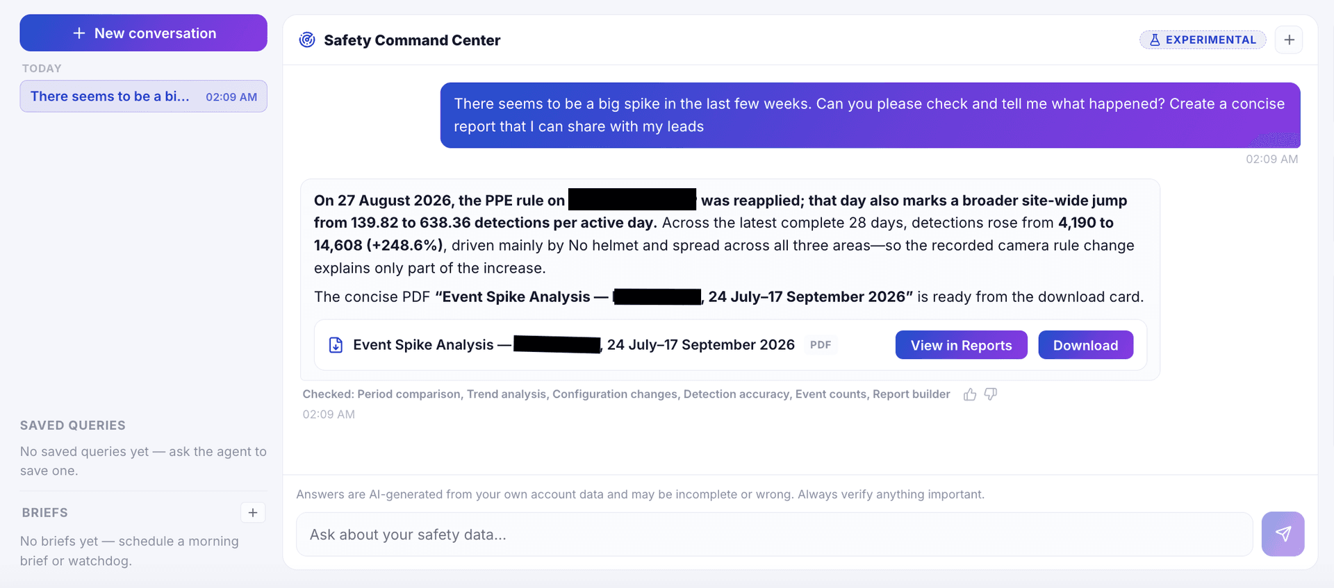 Introducing Safety Command Center: Agentic AI for Your Safety Data