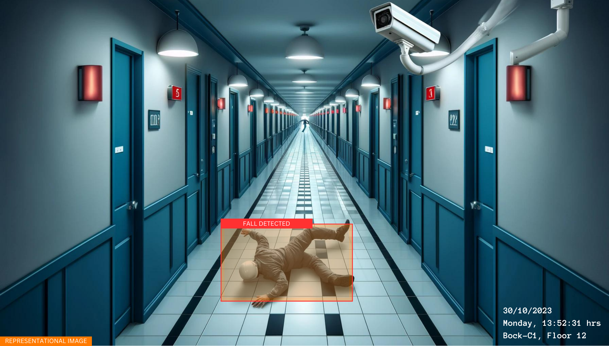 Hotel Lobby Slip and Fall Monitoring