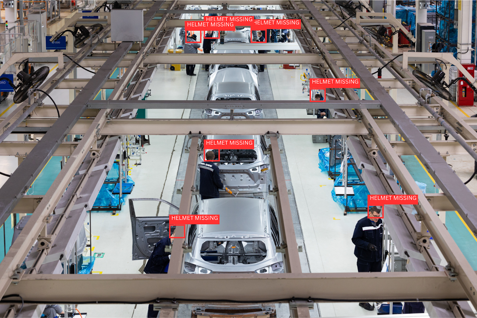 Vision AI monitoring workplace safety