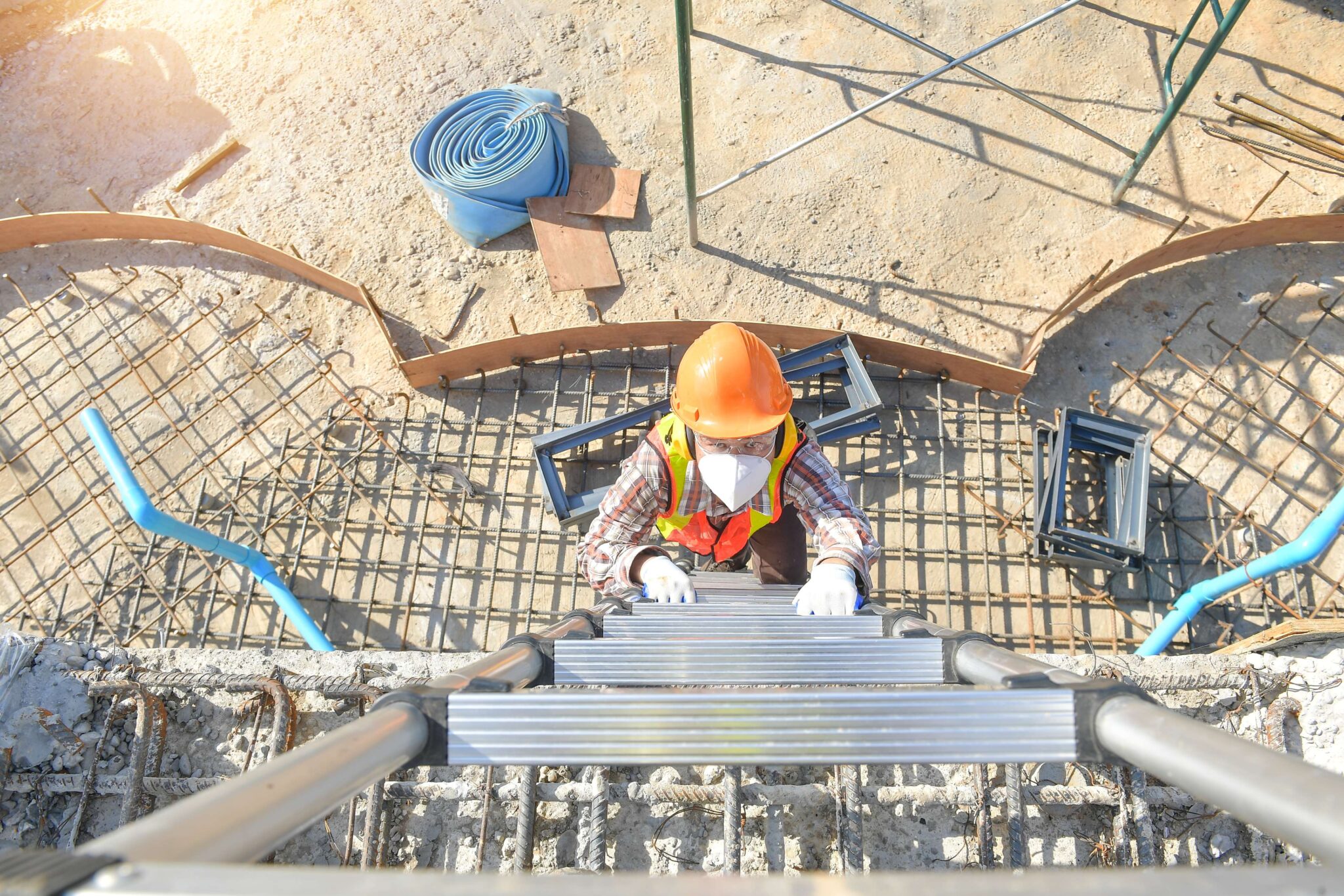 Worker in hazardous environment