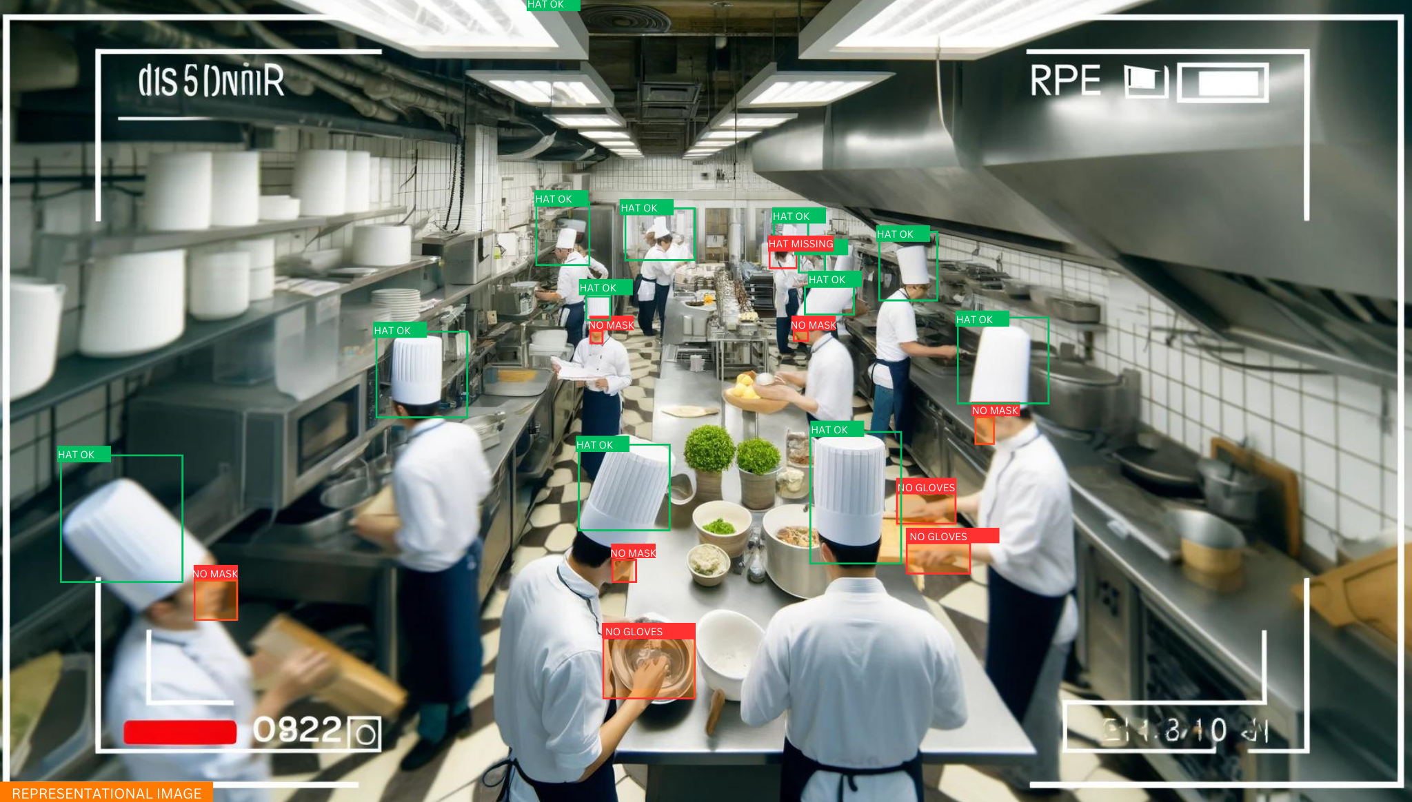Vision AI powered PPE Detection for Hotel Kitchens